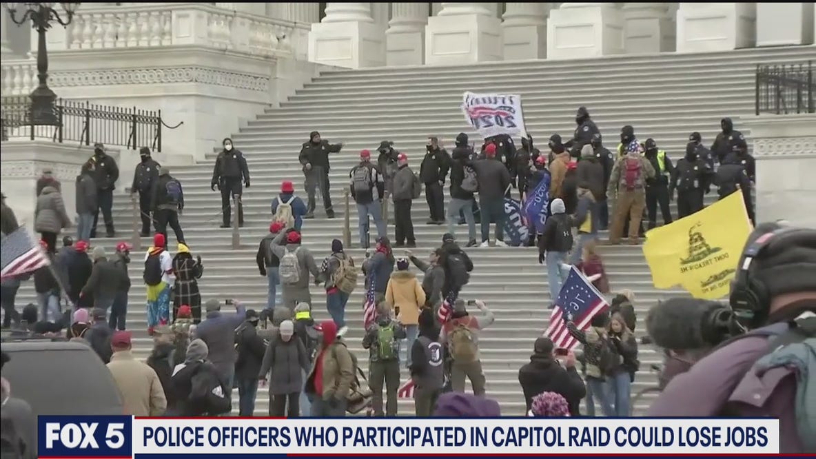Police officers who participated in the Capitol raid could lose jobs